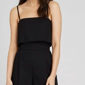 Club Monaco Piqué Romper - Black, Size 4 (US) - NEW with Tags